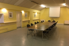 Main Hall set up for Meeting with Scree